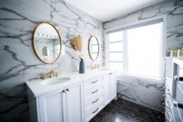 marble and tile bathroom renovation